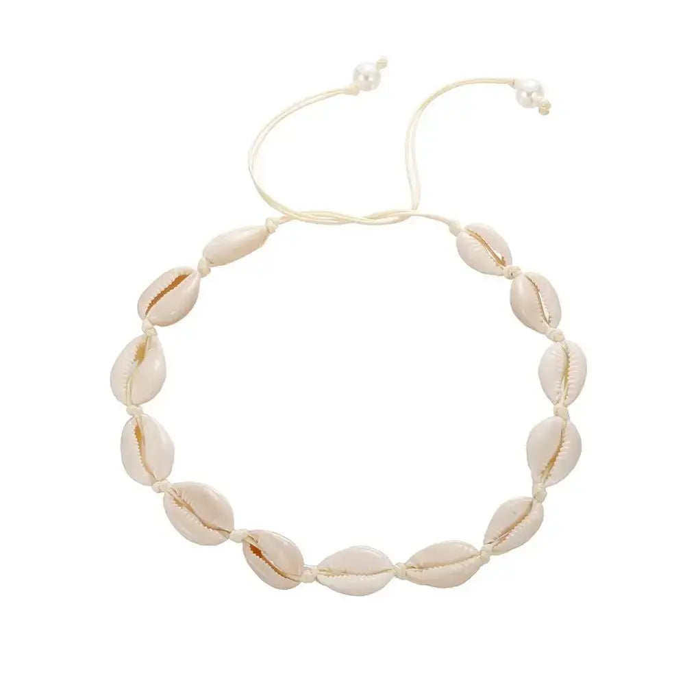 Shell Choker Bohemian Rope Agate Beaded Necklace - Blade & Thread