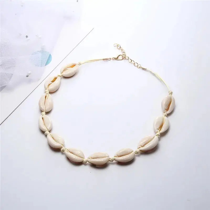 Shell Choker Bohemian Rope Agate Beaded Necklace - Blade & Thread