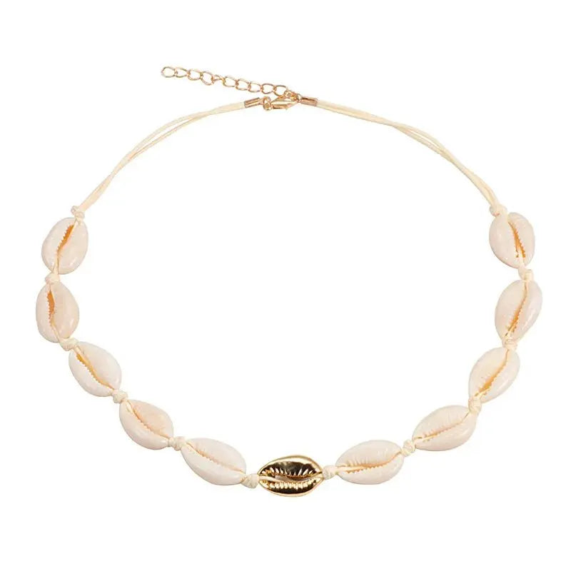 Shell Choker Bohemian Rope Agate Beaded Necklace - Blade & Thread