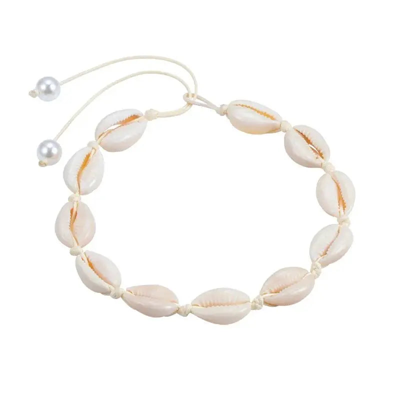 Shell Choker Bohemian Rope Agate Beaded Necklace - Blade & Thread