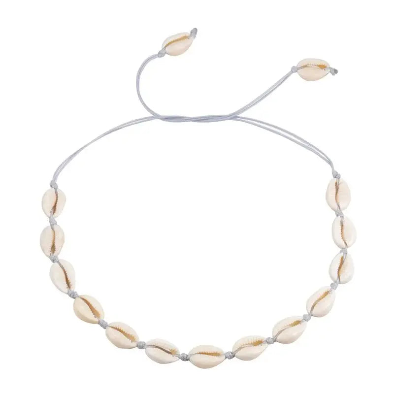 Shell Choker Bohemian Rope Agate Beaded Necklace - Blade & Thread