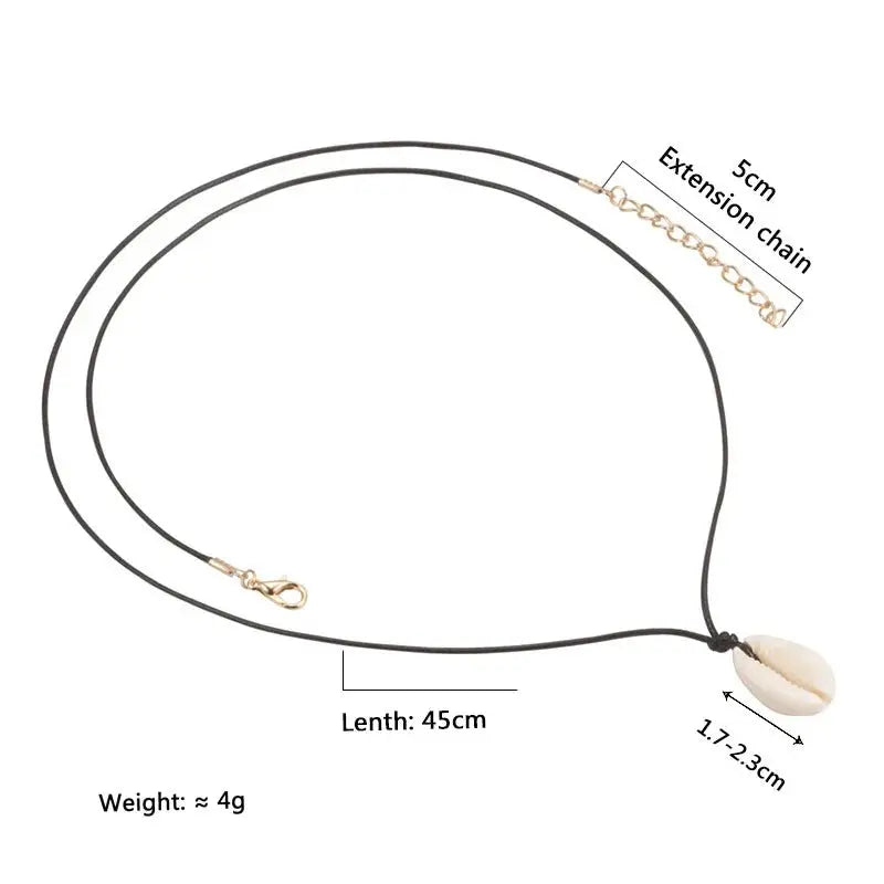Shell Choker Bohemian Rope Agate Beaded Necklace - Blade & Thread