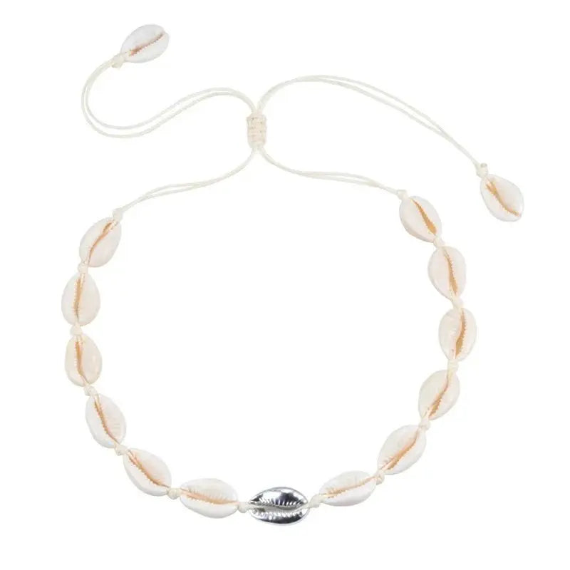 Shell Choker Bohemian Rope Agate Beaded Necklace - Blade & Thread