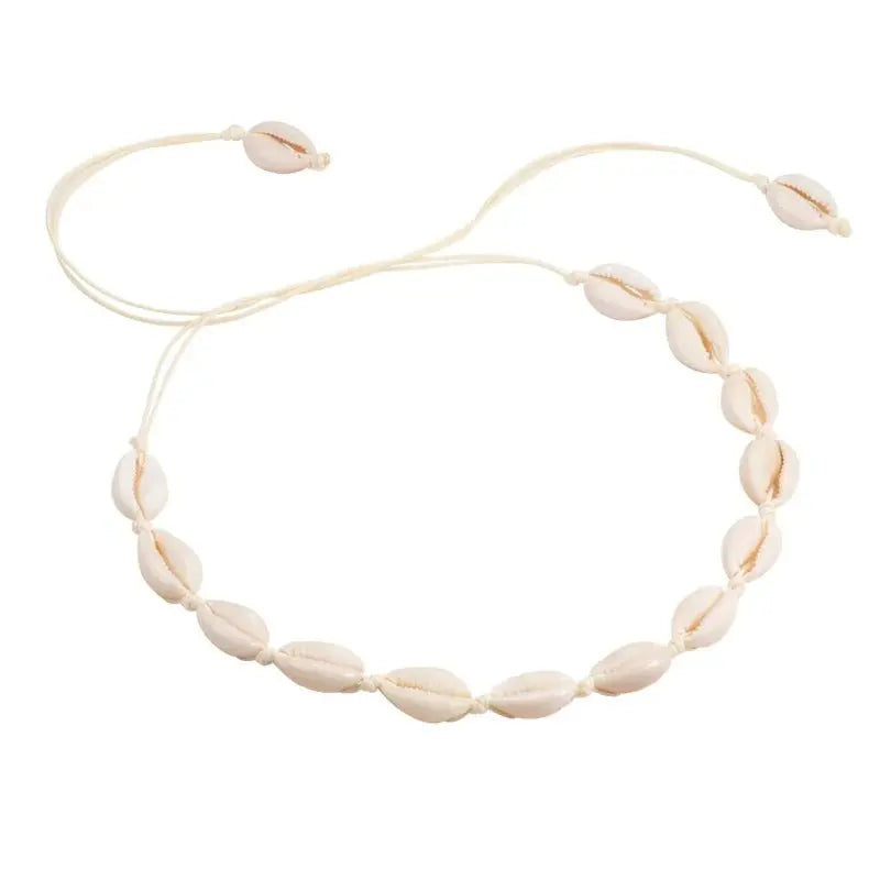 Shell Choker Bohemian Rope Agate Beaded Necklace - Blade & Thread