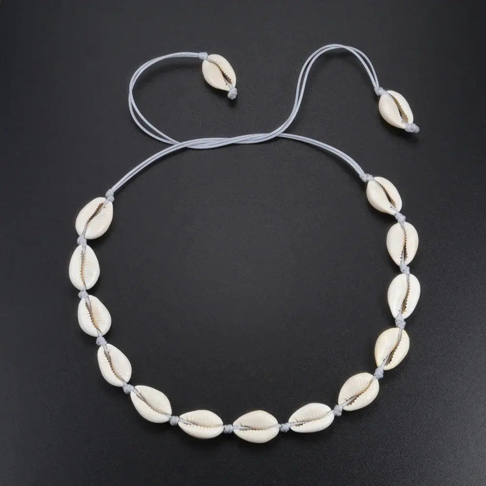 Shell Choker Bohemian Rope Agate Beaded Necklace - Blade & Thread