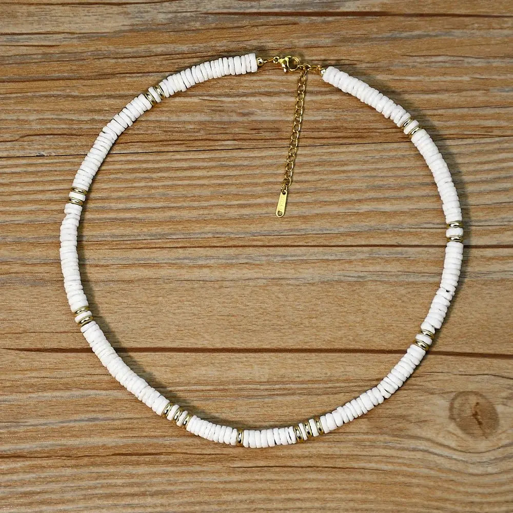 Shell Handmade Beaded Choker Surfer Necklaces - Blade & Thread