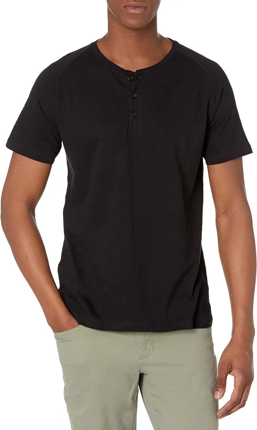 Short-Sleeve 100% Organic Cotton Lightweight Slub Henley Shirt for Men - Blade & Thread