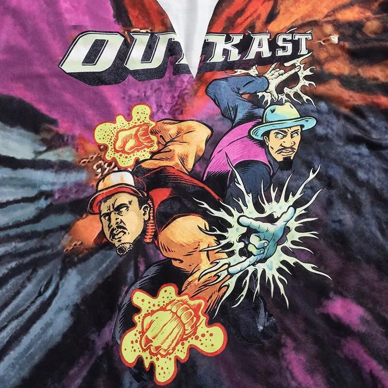 Short Sleeves V Neck Graphic Print Oversize Sexy Tops T Shirts Streetwear Y2K - Blade & Thread