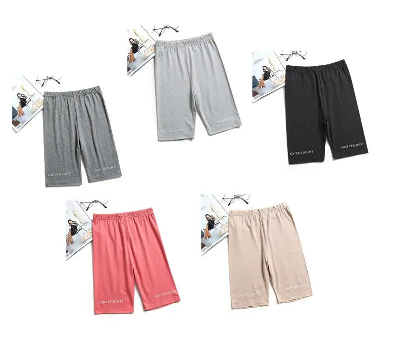 Shorts Thin Fitness Casual High Waist Biker Short Summer Slim Knee-Length Bottoms Streetwear - Blade & Thread