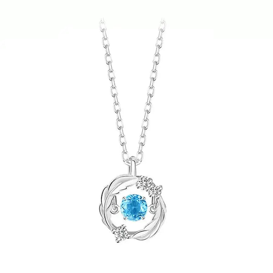 Silver Flash Necklace Feather Beating Heart Moonstone Necklace - Blade & Thread
