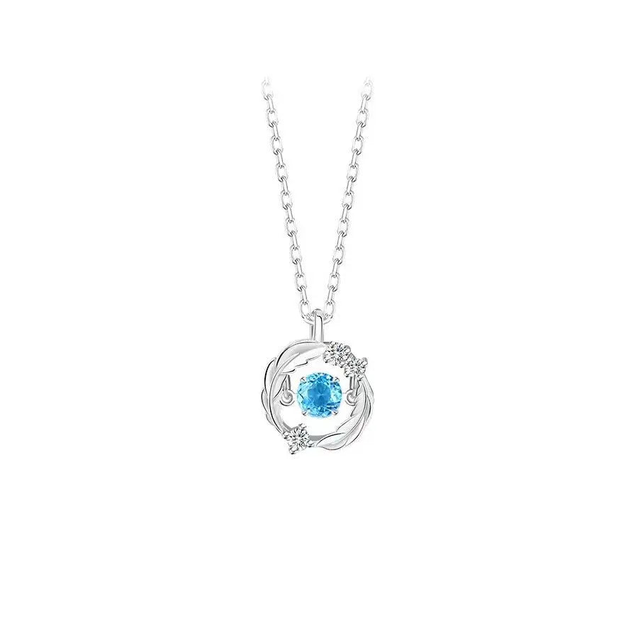 Silver Flash Necklace Feather Beating Heart Moonstone Necklace - Blade & Thread