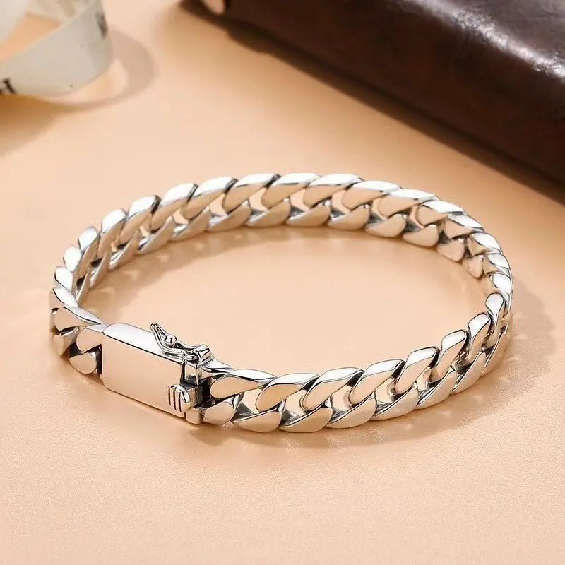 Simple Braided Cuban Bracelet - Blade & Thread