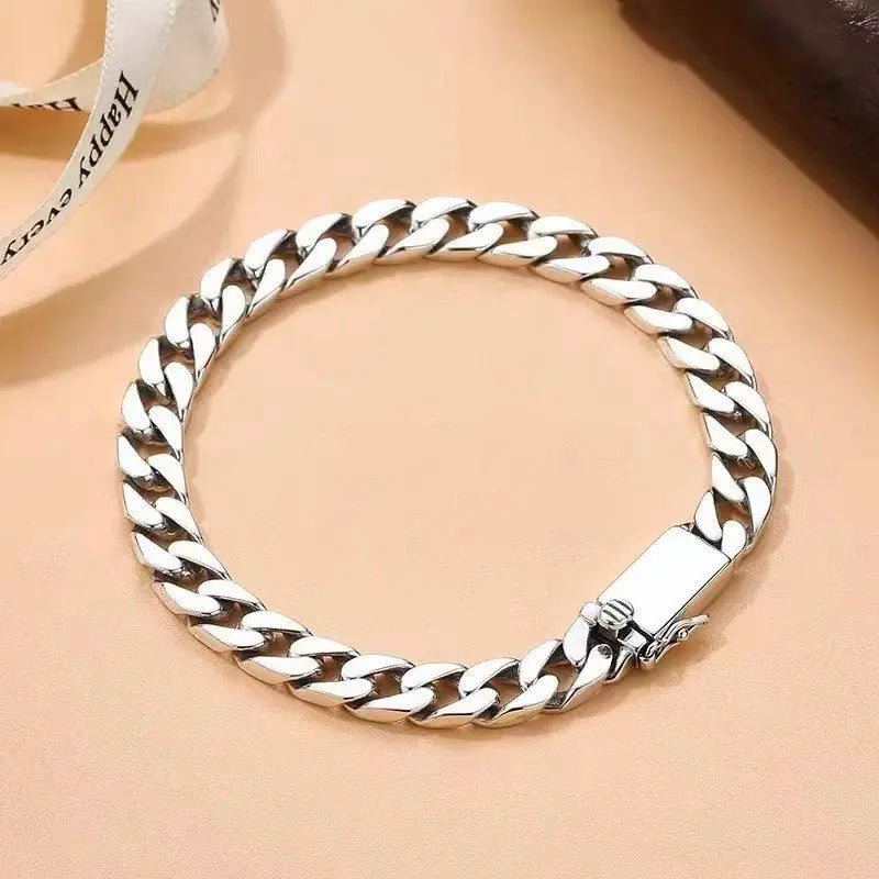 Simple Braided Cuban Bracelet - Blade & Thread
