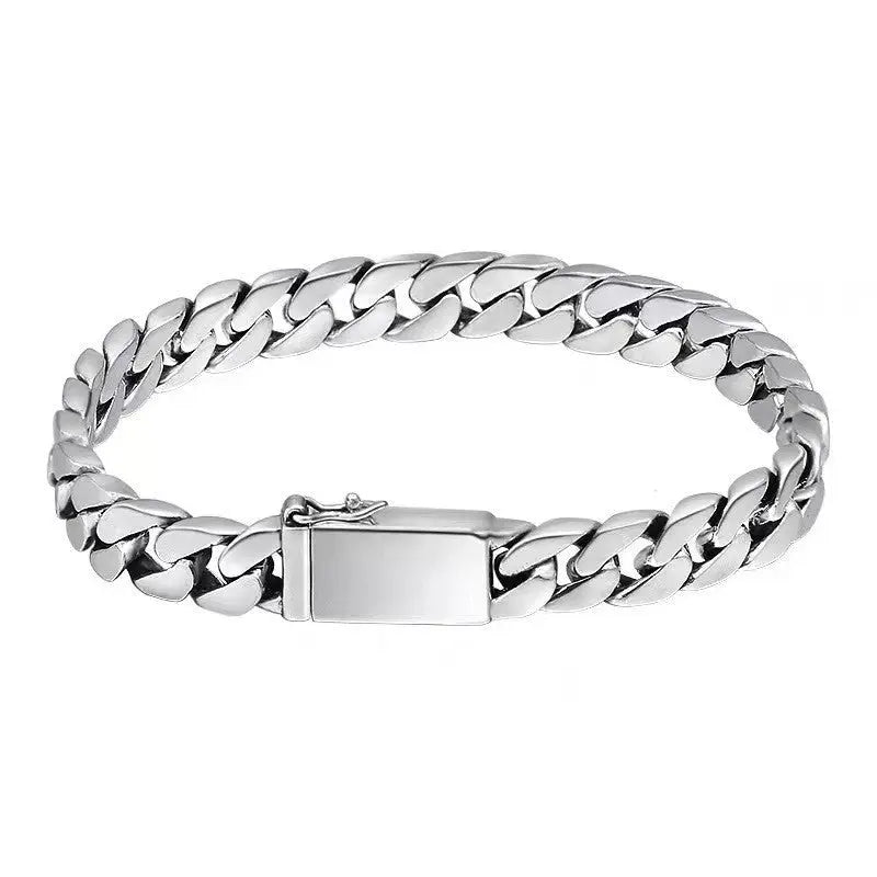 Simple Braided Cuban Bracelet - Blade & Thread