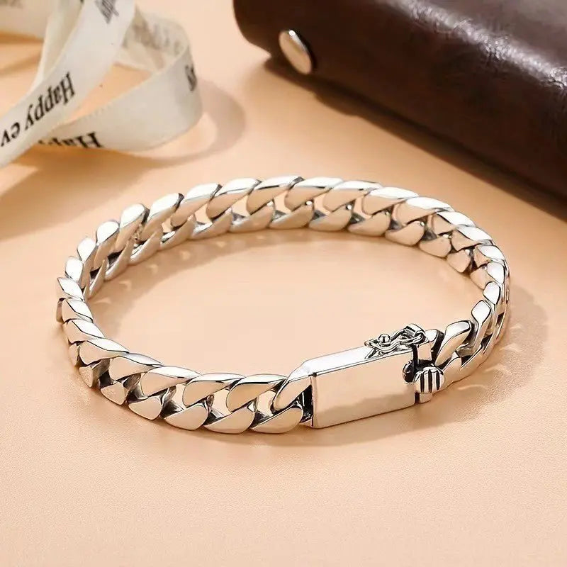 Simple Braided Cuban Bracelet - Blade & Thread