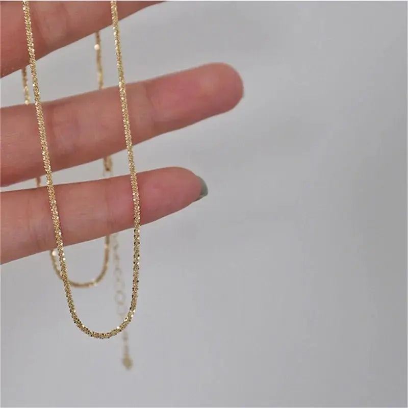 Simple Creative V-shaped Necklace For Women Flat Snake Chain Choker - Blade & Thread