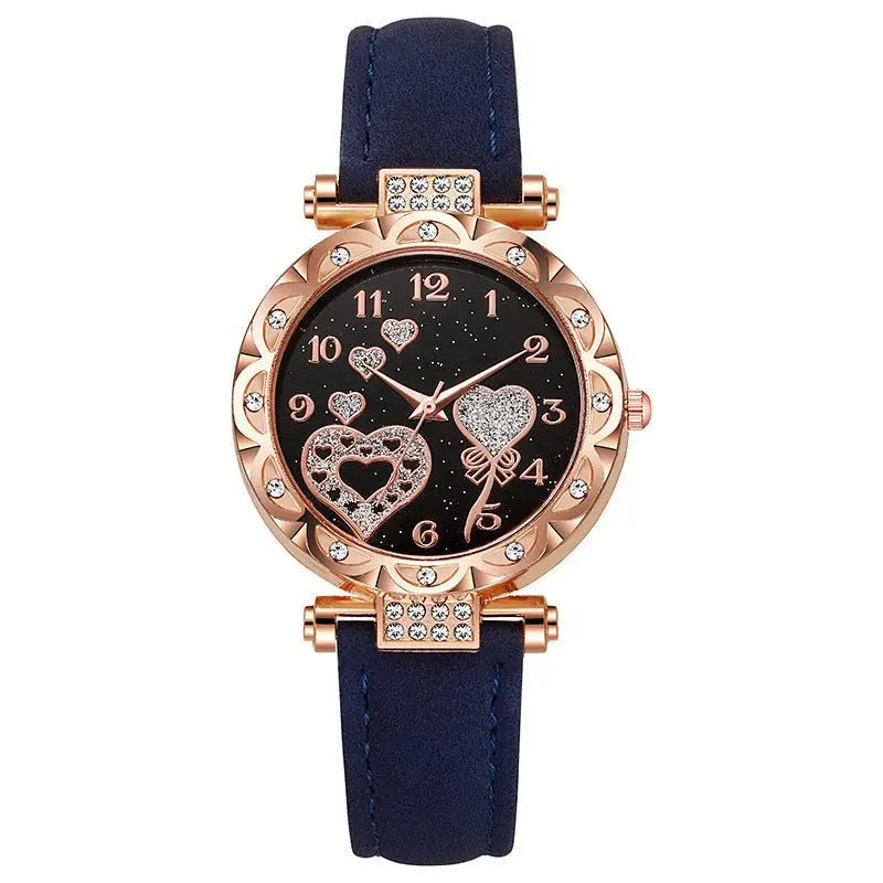 Simple leather strap quartz watch for students - Blade & Thread