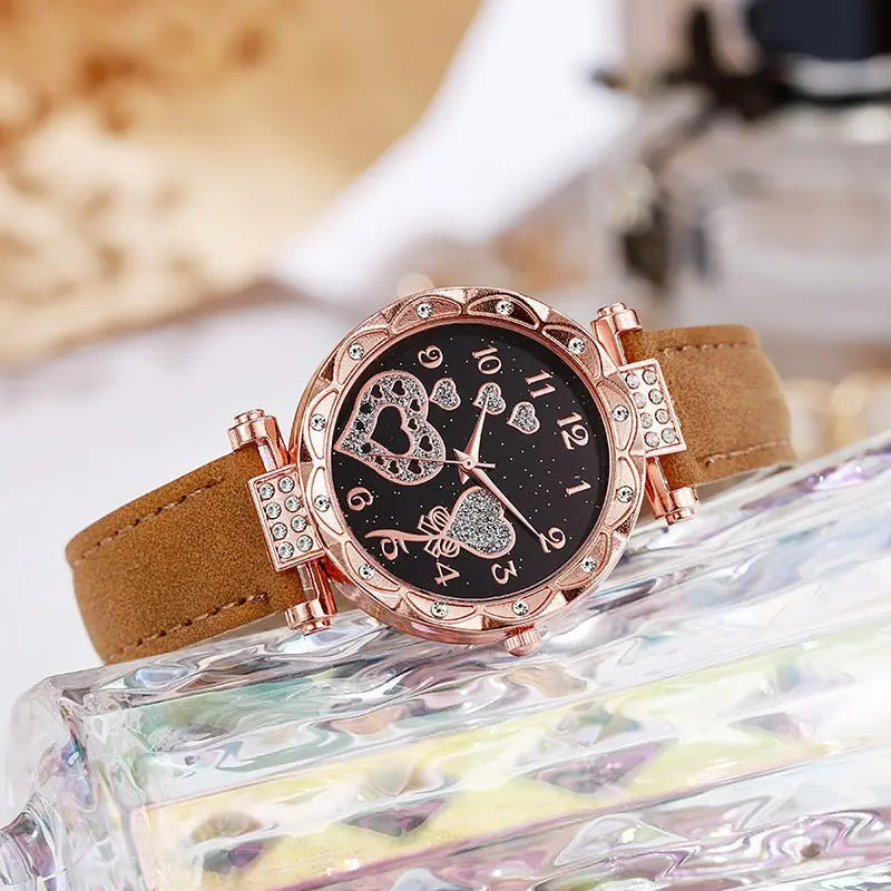 Simple leather strap quartz watch for students - Blade & Thread