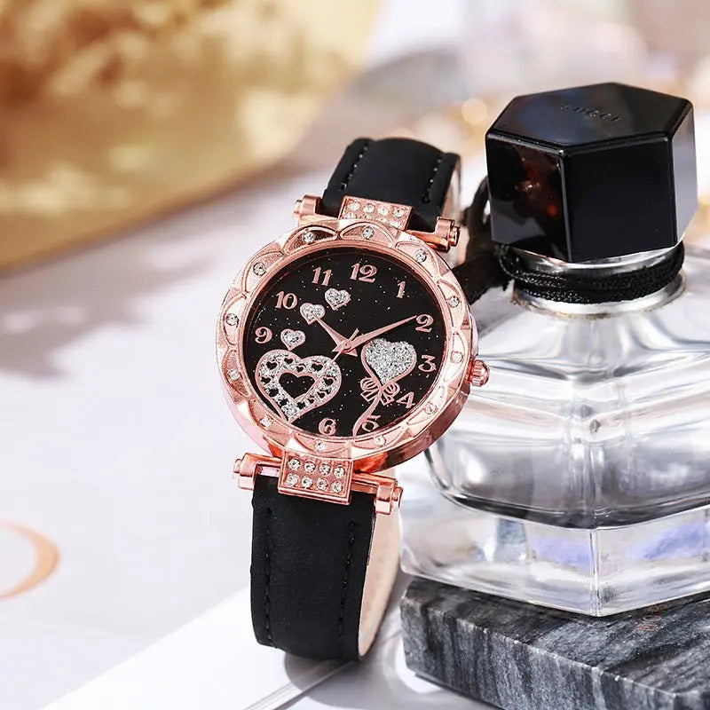 Simple leather strap quartz watch for students - Blade & Thread
