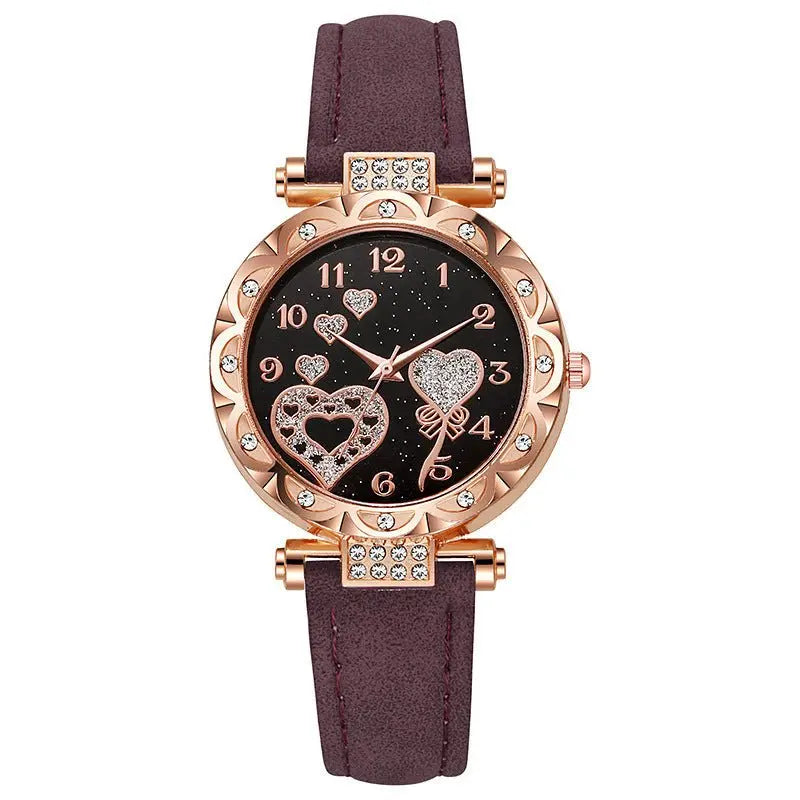 Simple leather strap quartz watch for students - Blade & Thread