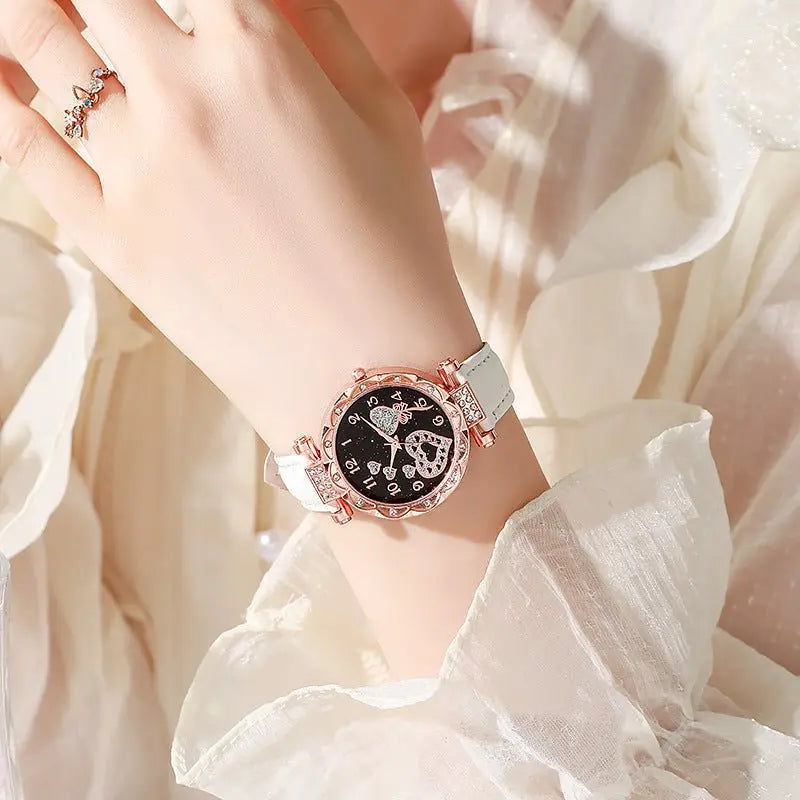 Simple leather strap quartz watch for students - Blade & Thread