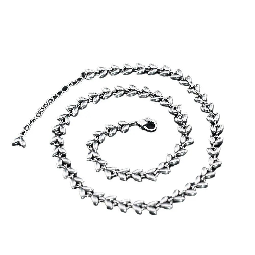 Simple wheat ear heart necklace - Blade & Thread