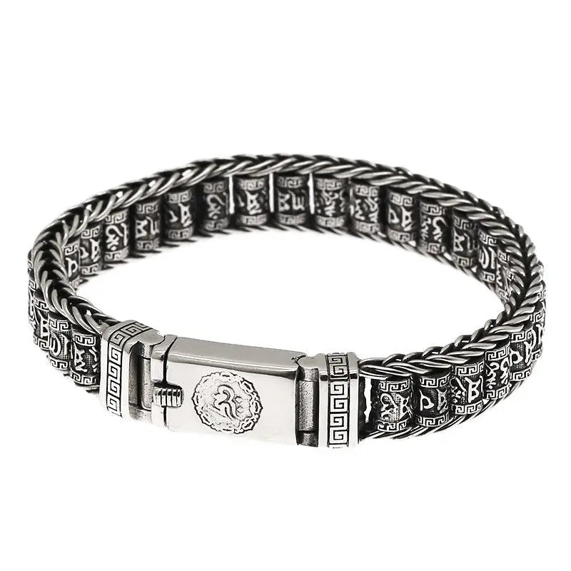 Six-character mantra roller bracelet - Blade & Thread