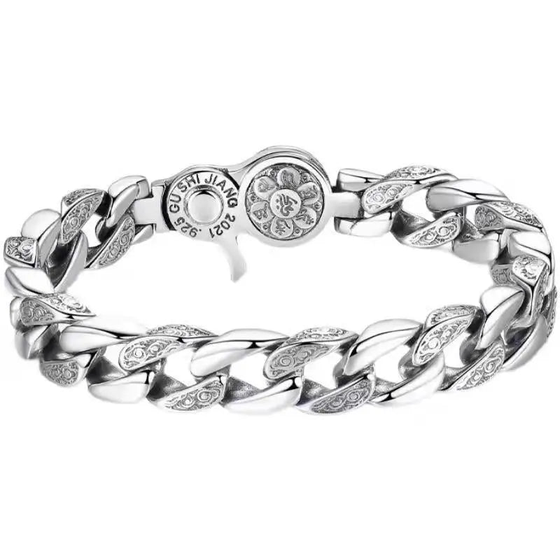 Six-character mantra rotating domineering bracelet - Blade & Thread