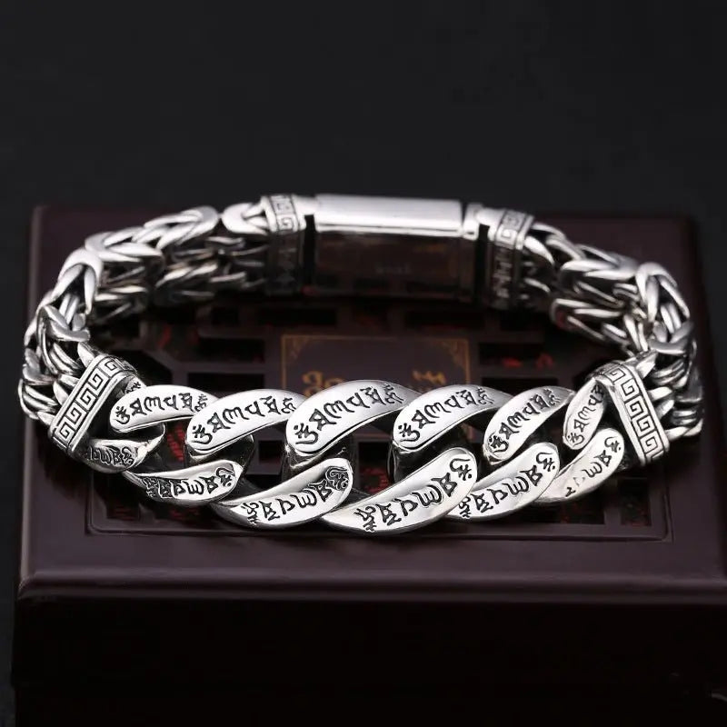 Six-word mantra domineering bracelet - Blade & Thread