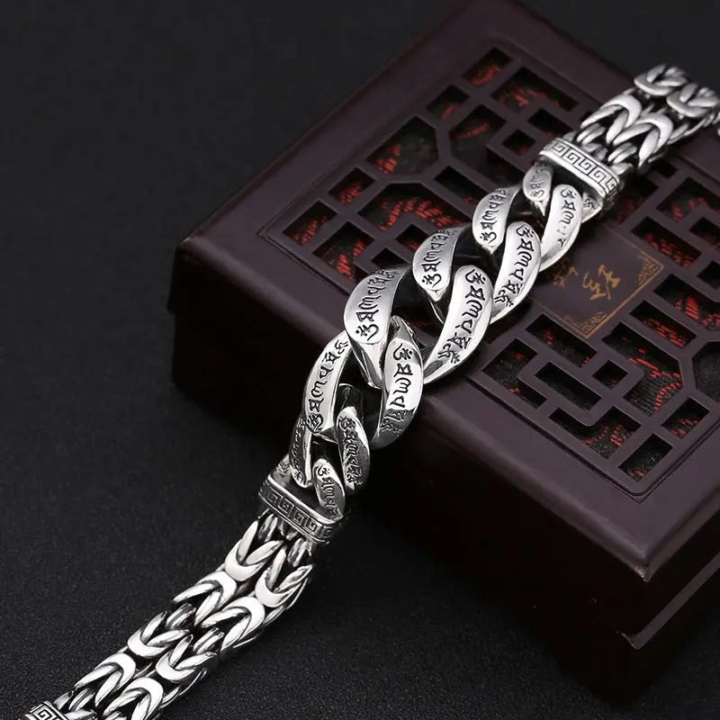 Six-word mantra domineering bracelet - Blade & Thread