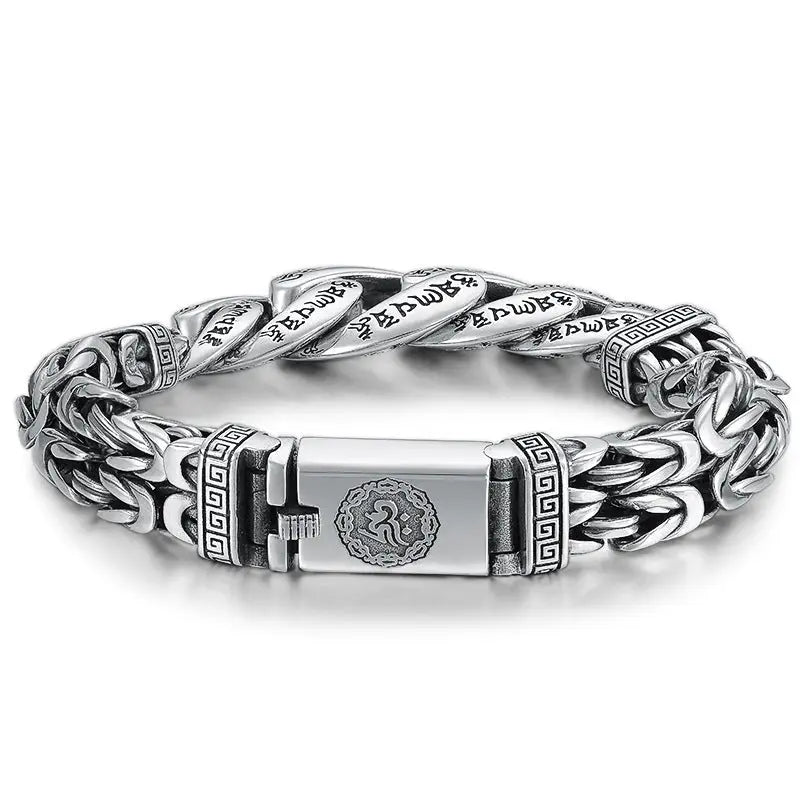 Six-word mantra domineering bracelet - Blade & Thread