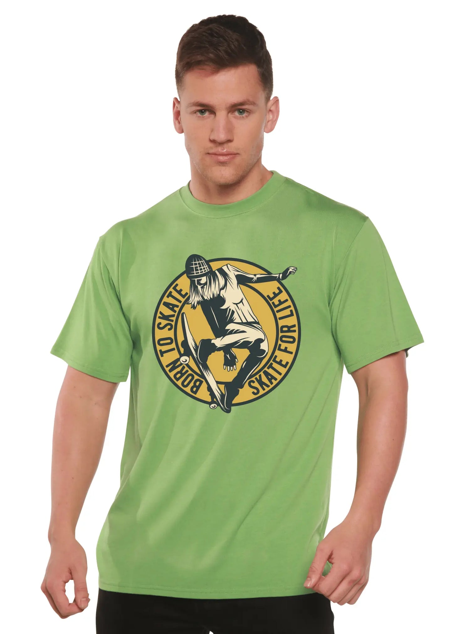 Skate For Life Men's Bamboo Viscose/Organic Cotton Short Sleeve Graphic T-Shirt - Blade & Thread