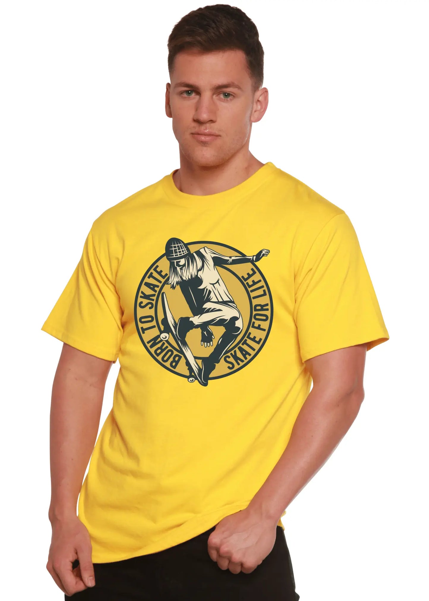 Skate For Life Men's Bamboo Viscose/Organic Cotton Short Sleeve Graphic T-Shirt - Blade & Thread