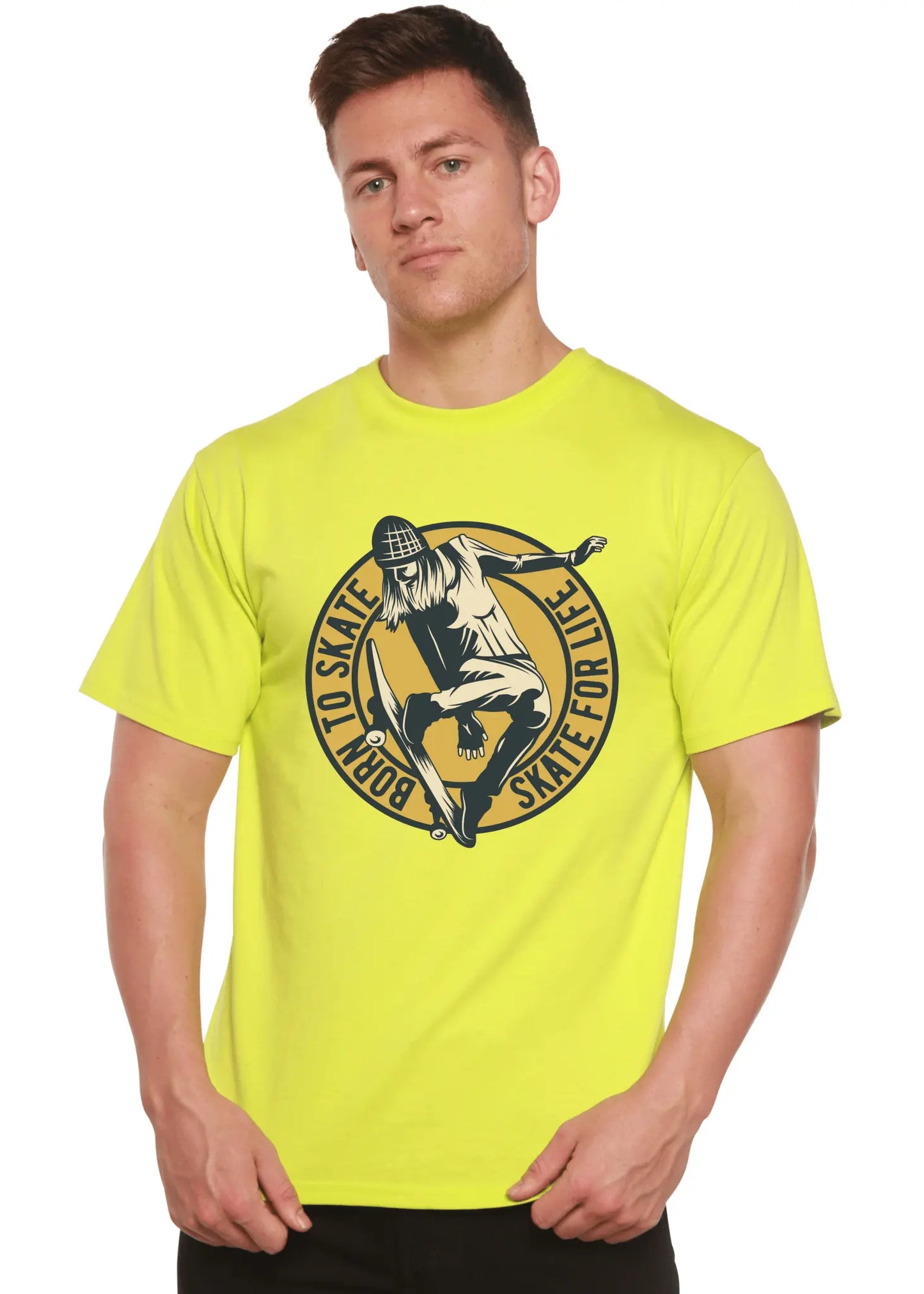 Skate For Life Men's Bamboo Viscose/Organic Cotton Short Sleeve Graphic T-Shirt - Blade & Thread