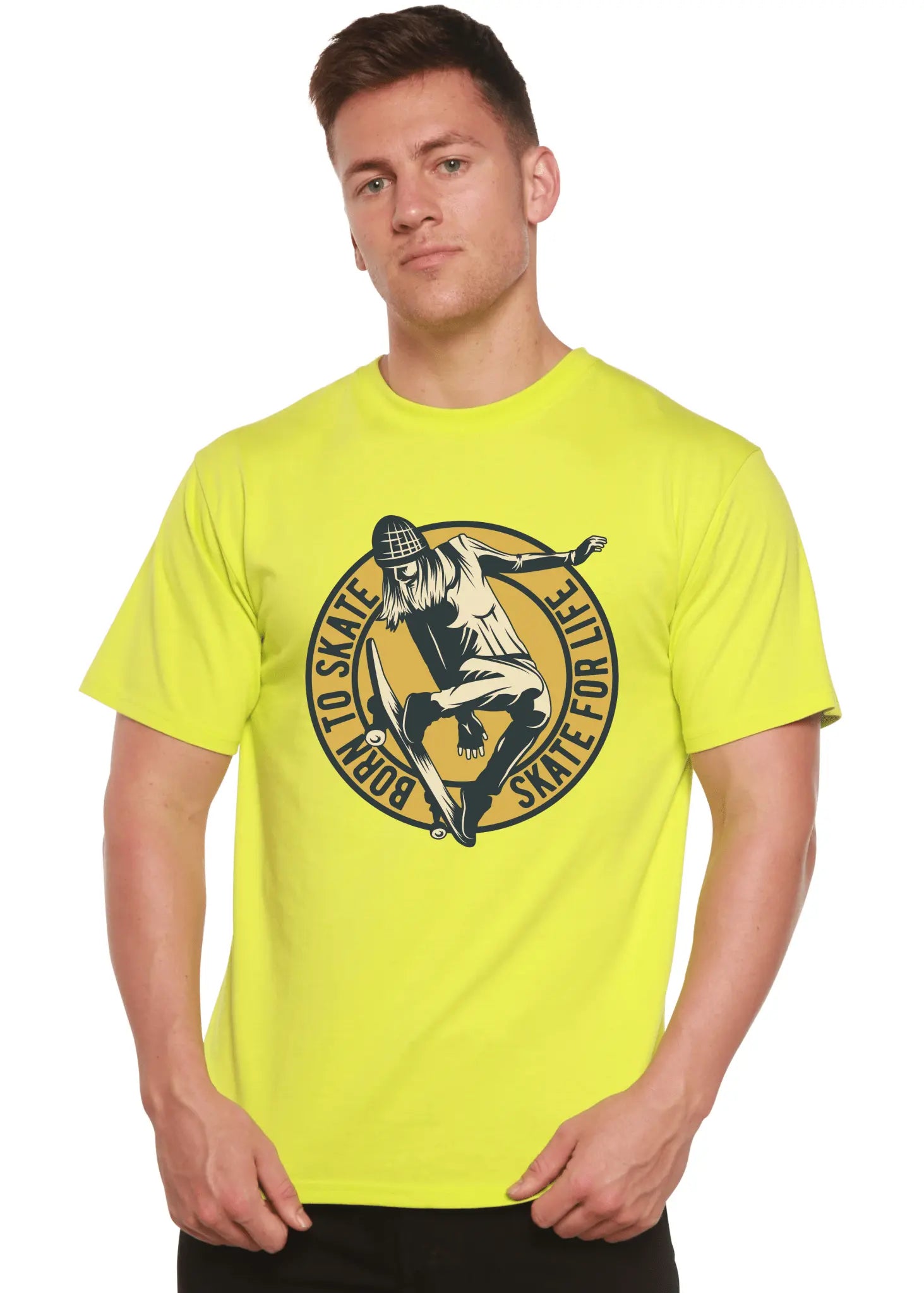 Skate For Life Men's Bamboo Viscose/Organic Cotton Short Sleeve Graphic T-Shirt - Blade & Thread