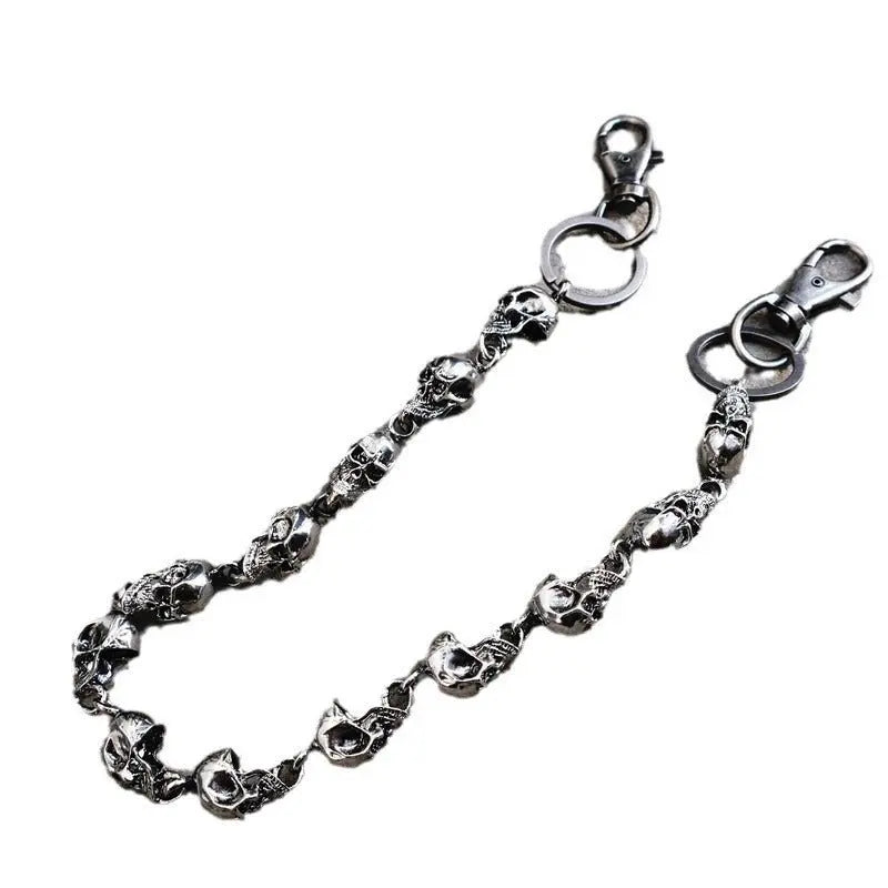 Skull head big ghost head dark hip-hop personality waist Pants Chain - Blade & Thread