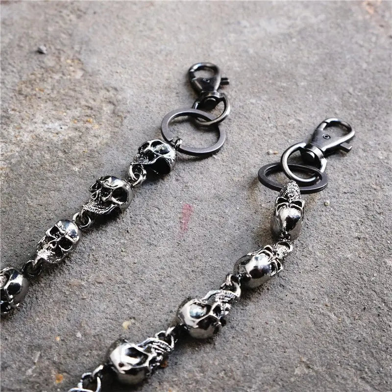 Skull head big ghost head dark hip-hop personality waist Pants Chain - Blade & Thread