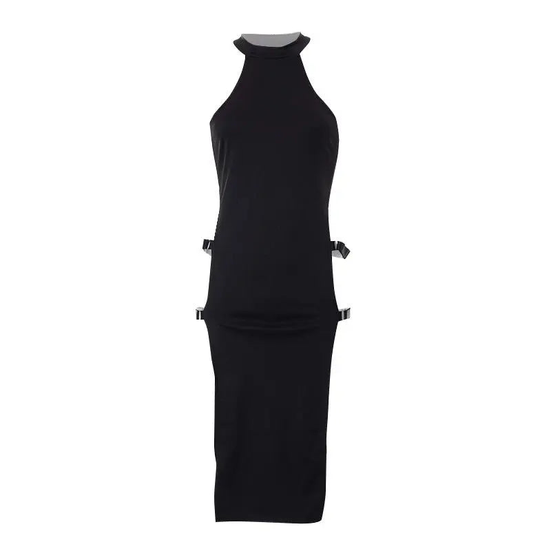 Sleeveless Hollow Side Slit High Waist Women's Dress - Blade & Thread