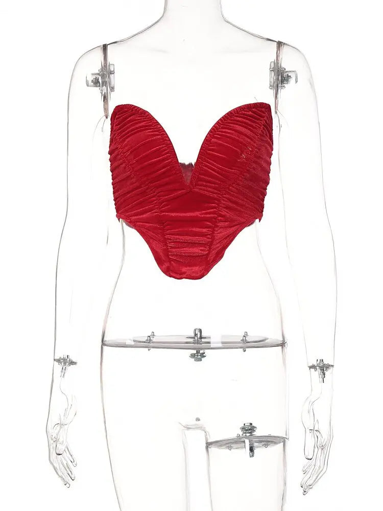 Sleeveless Slash Neck Draped Crop Top Solid Elegant Shirt - Blade & Thread