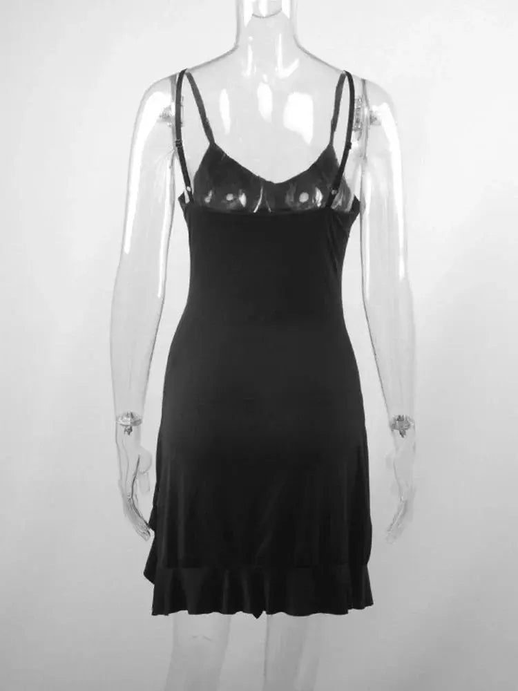 Sleeveless Strap Backless Folds Split Bodycon - Blade & Thread