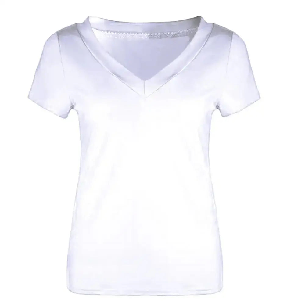 Slim Fit Plus Size T-Shirt Women Top Solid Color Short Sleeve - Blade & Thread