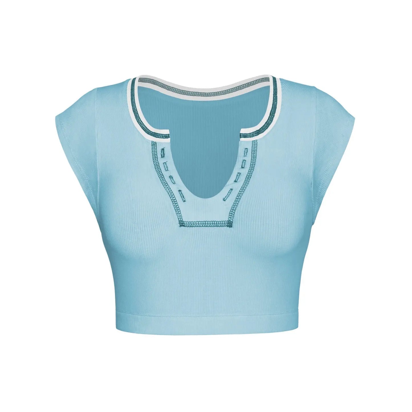 Slim Fit Ultra Short Sexy Spicy Girls Top Knitted Thread T-shirt - Blade & Thread
