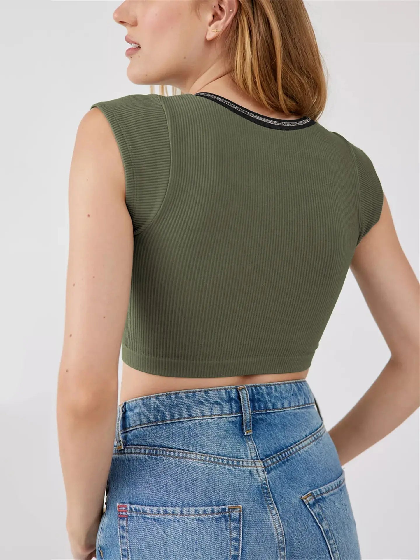 Slim Fit Ultra Short Sexy Spicy Girls Top Knitted Thread T-shirt - Blade & Thread