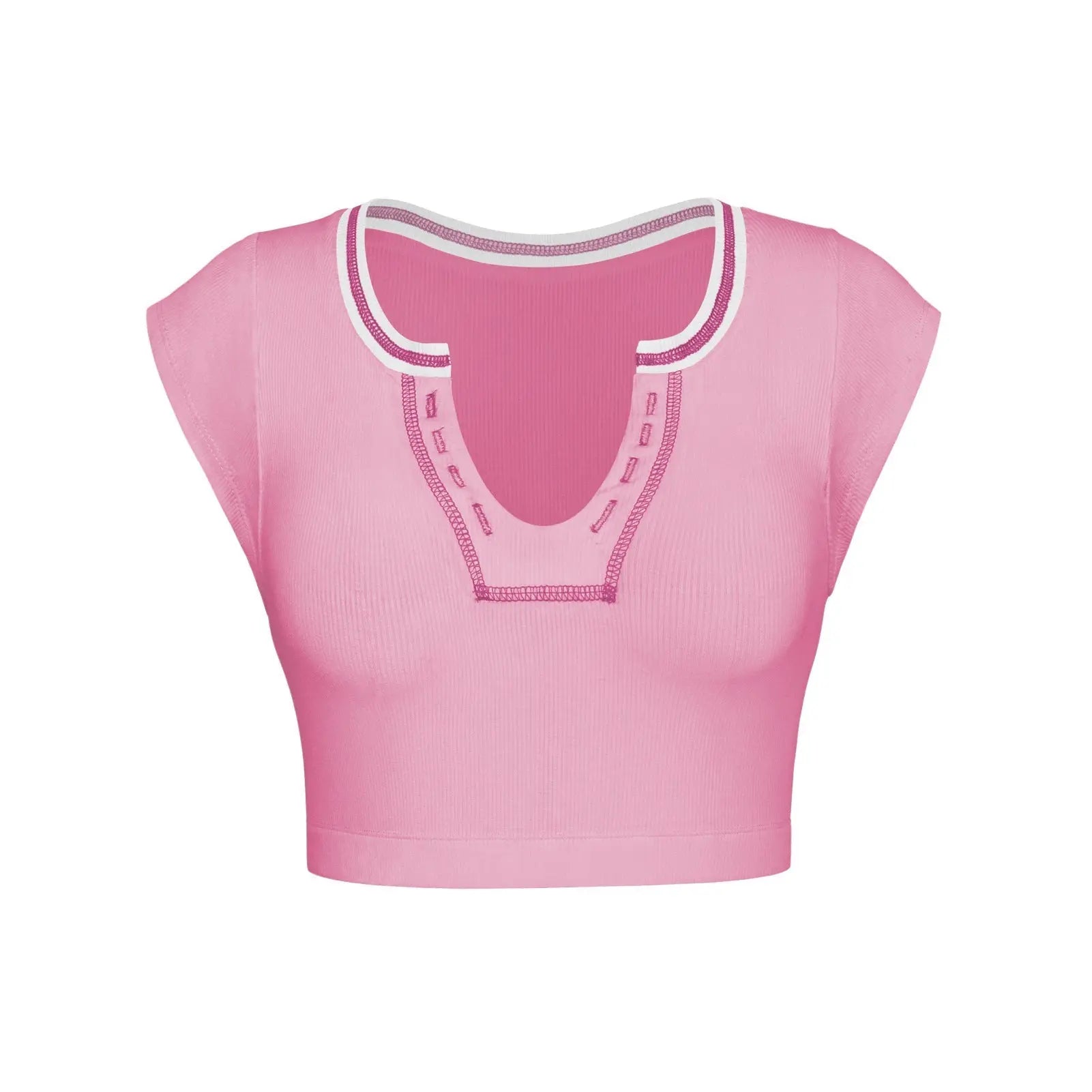Slim Fit Ultra Short Sexy Spicy Girls Top Knitted Thread T-shirt - Blade & Thread
