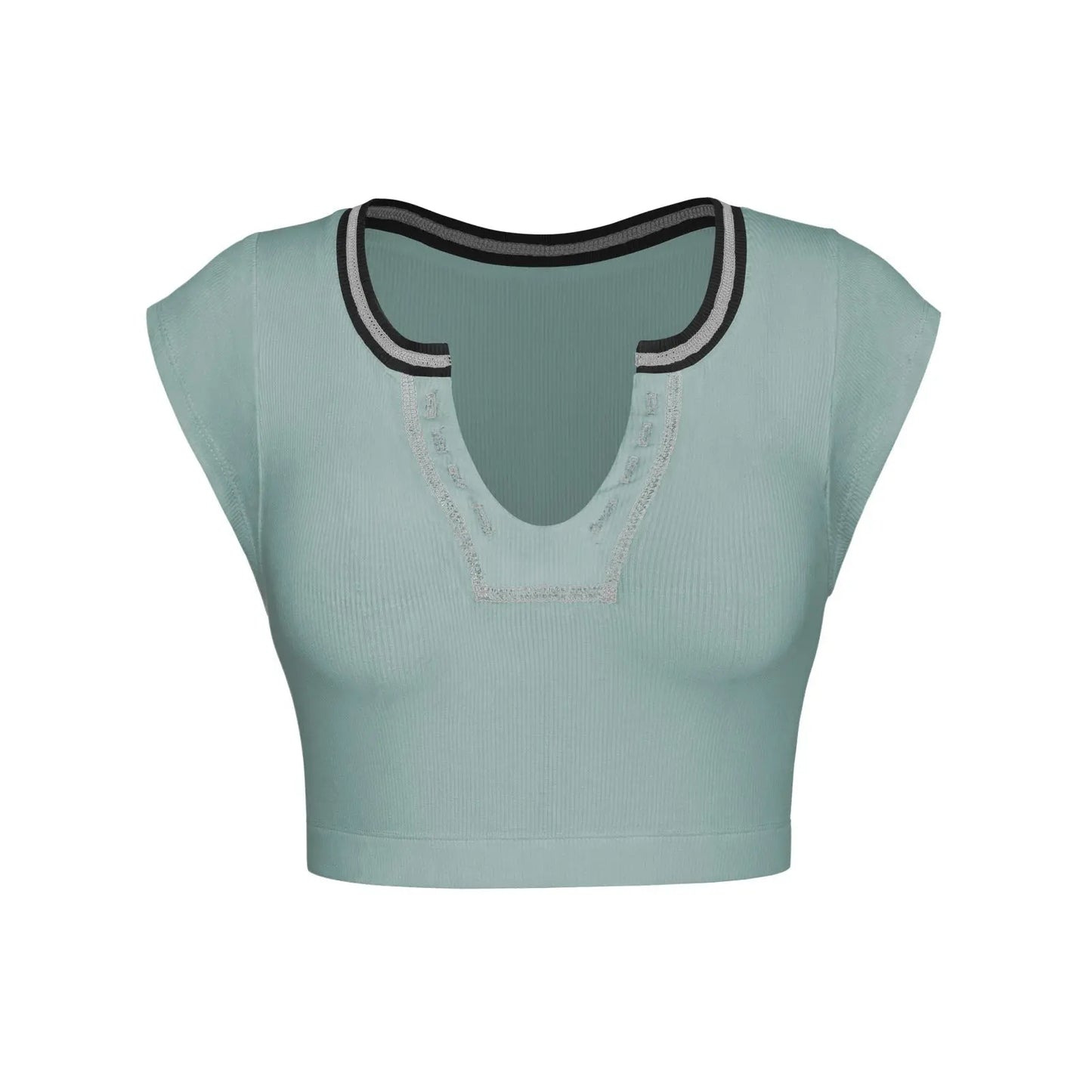 Slim Fit Ultra Short Sexy Spicy Girls Top Knitted Thread T-shirt - Blade & Thread