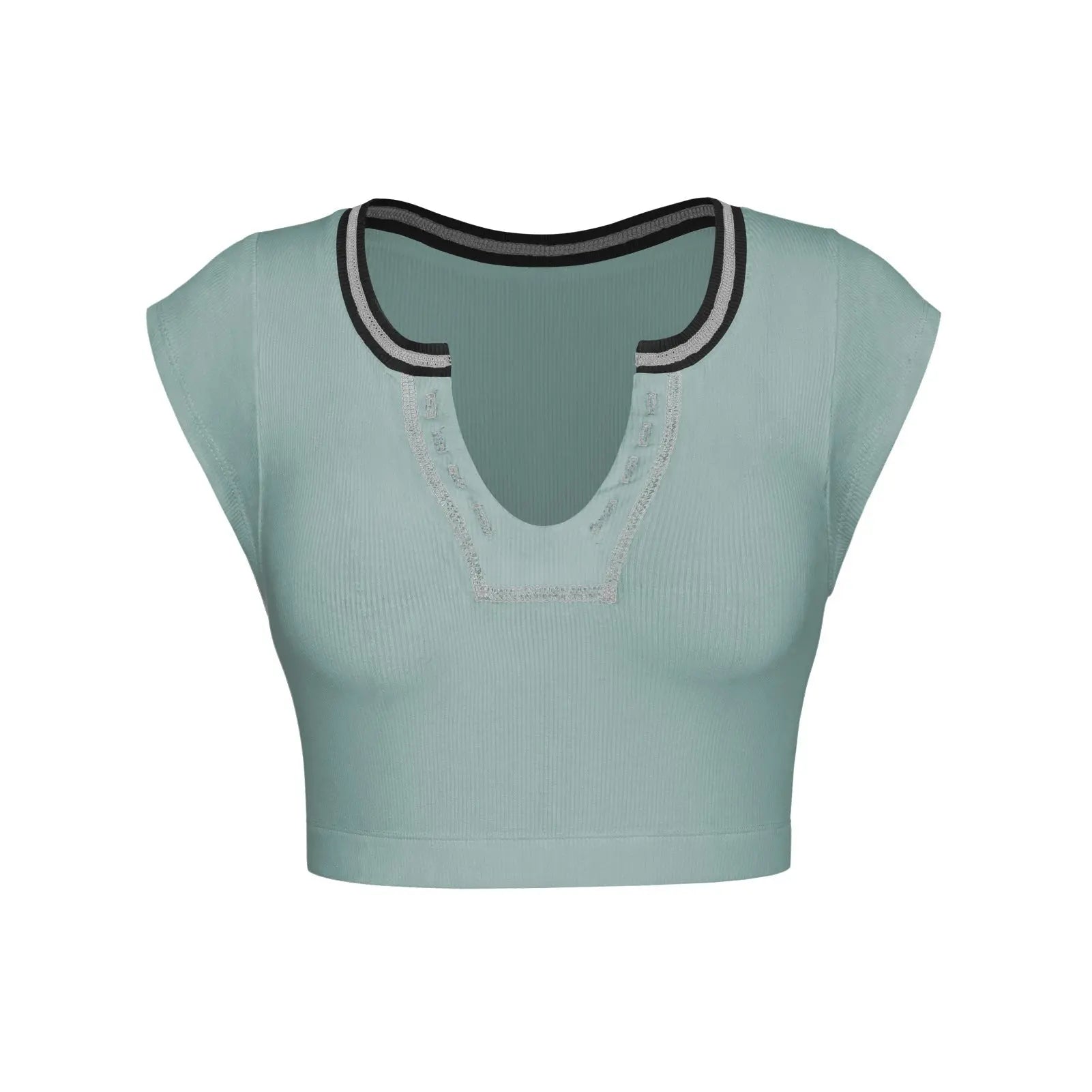 Slim Fit Ultra Short Sexy Spicy Girls Top Knitted Thread T-shirt - Blade & Thread
