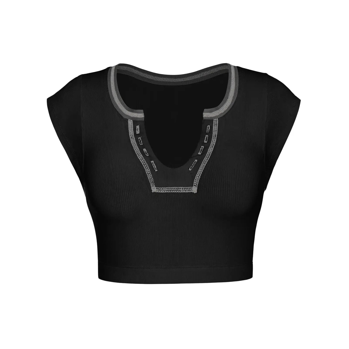 Slim Fit Ultra Short Sexy Spicy Girls Top Knitted Thread T-shirt - Blade & Thread