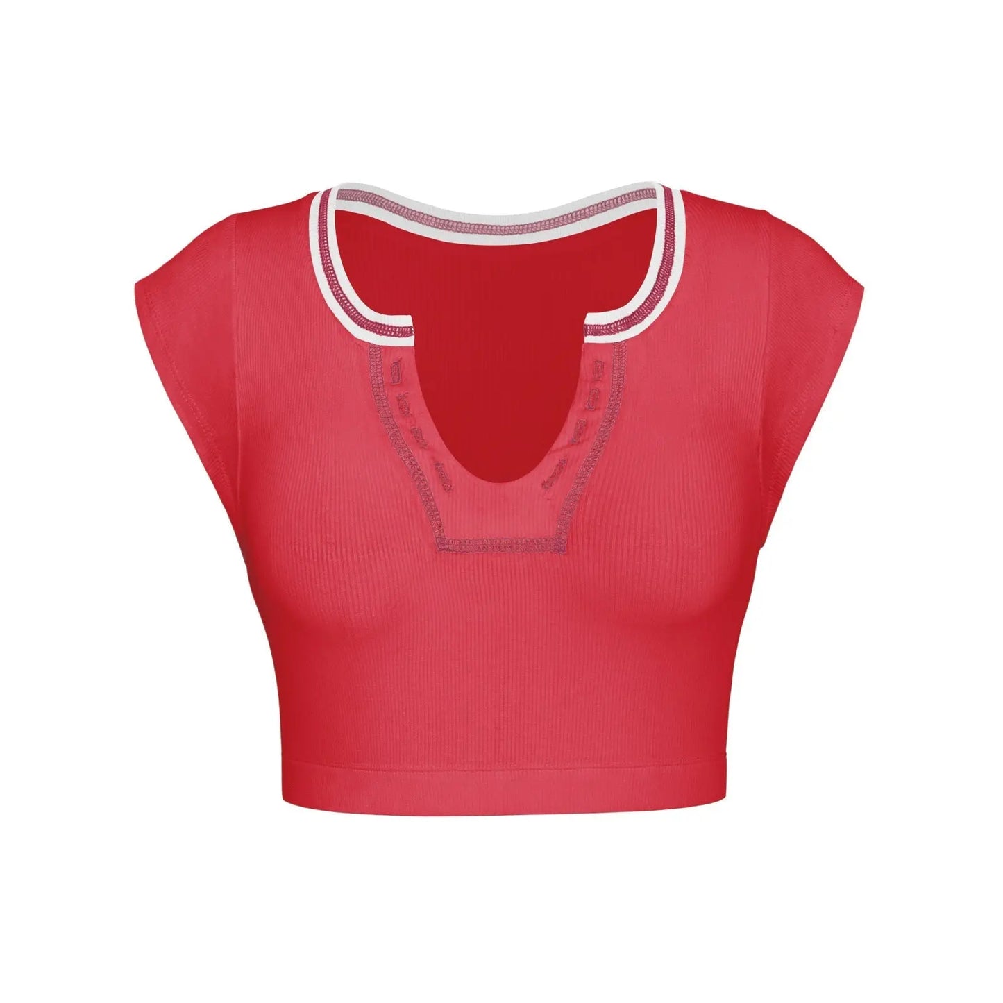 Slim Fit Ultra Short Sexy Spicy Girls Top Knitted Thread T-shirt - Blade & Thread