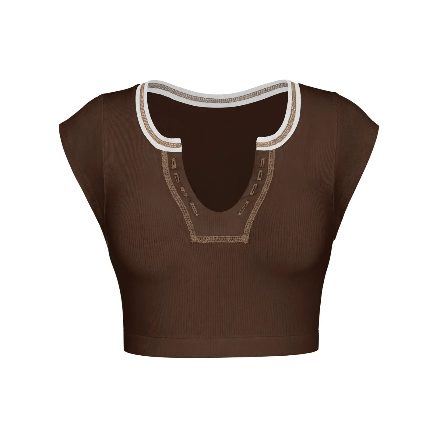 Slim Fit Ultra Short Sexy Spicy Girls Top Knitted Thread T-shirt - Blade & Thread