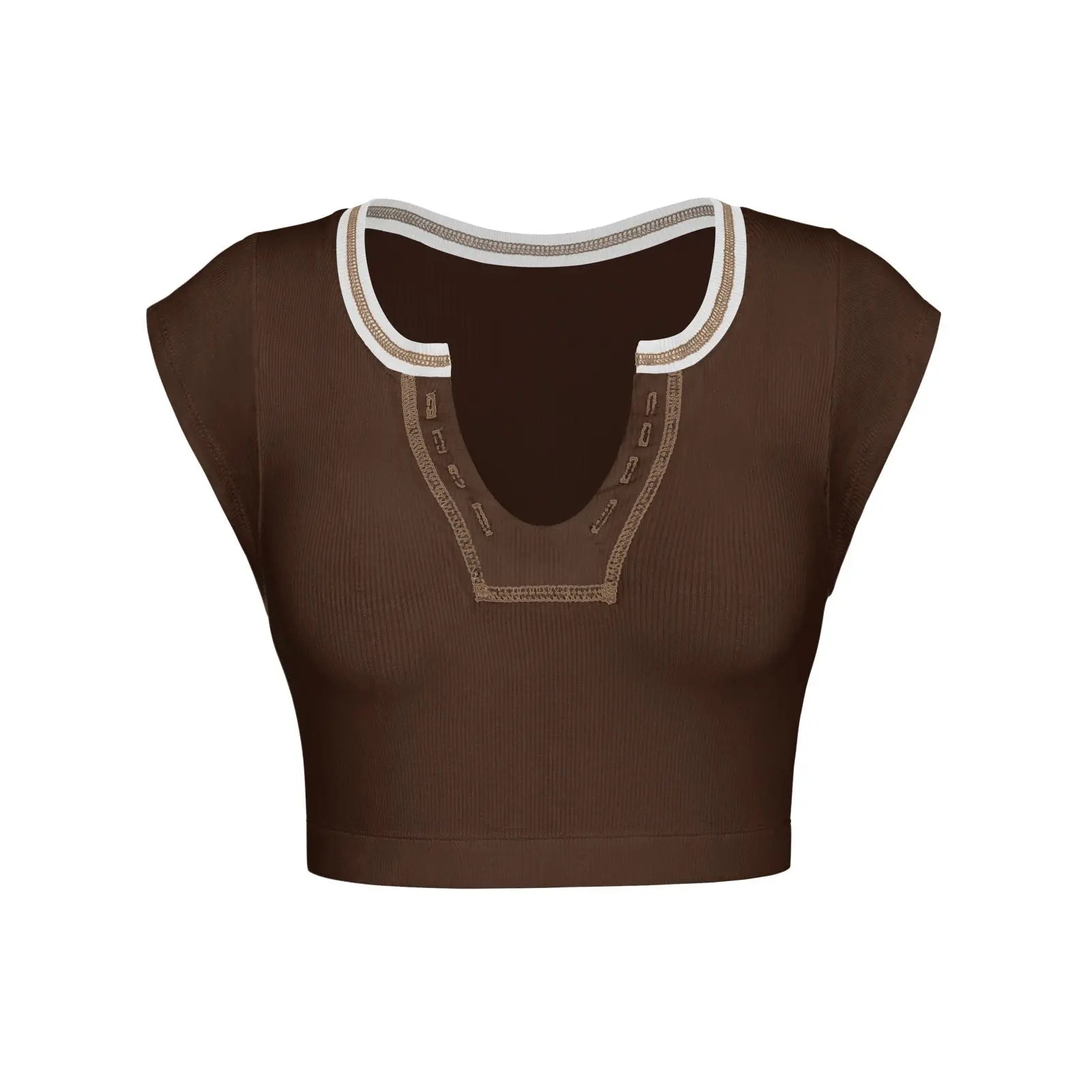 Slim Fit Ultra Short Sexy Spicy Girls Top Knitted Thread T-shirt - Blade & Thread